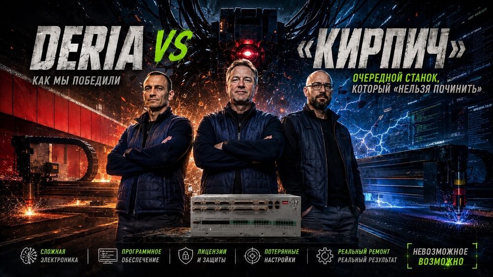 Deria против «кирпича»: как мы оживили станок, который год считали неремонтопригодным